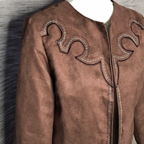 BACK IN THE SADDLE SMALL LIGHTWEIGHT WESTERN BROWN JACKET - Picture 2 of 8